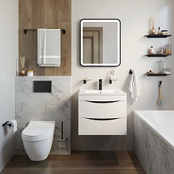 Iddis Тумба с раковиной Cloud 60 белая – фотография-9